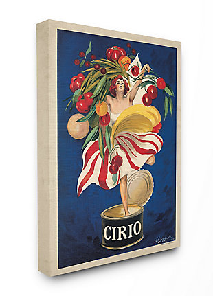 Cirio Vintage Poster Food 36x48 Canvas Wall Art, Blue, large