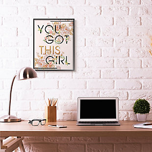 You Got This Girl 24x30 Black Frame Wall Art, Pink, rollover