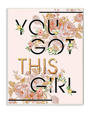 You Got This Girl 10x15 Wall Plaque, Pink, large