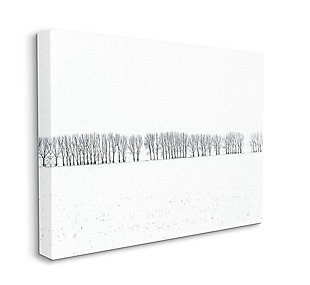 Winter Tree Line Photograph 30x40 Canvas Wall Art, White, large