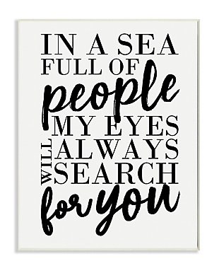 Always Search For You Romantic 10x15 Wall Plaque, White, large