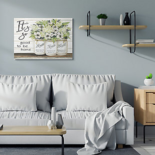 So Good To Be Home 30x40 Canvas Wall Art, White, rollover