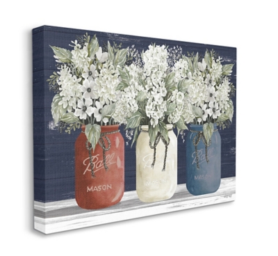 Stupell Industries Americana Floral Bouquets Rustic Flowers Wall Art ...