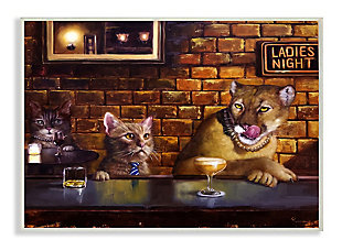 Cougar At The Bar Ladies Night Animal Humor 10x15 Wall Plaque, Brown, large
