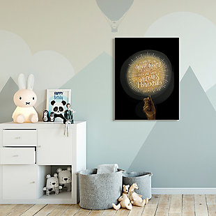 When The World Is Silent Quote 36x48 Canvas Wall Art, Black, rollover