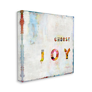 Choose Joy Phrase 17x17 Canvas Wall Art, Multi, large