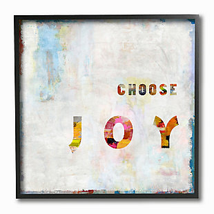Choose Joy Phrase 12x12 Black Frame Wall Art, , large