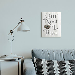 Our Nest Is Best Rustic Nursery 13x19 Wall Plaque, White, rollover