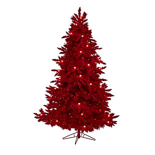 Nearly Natural 7ft. Flocked Fraser Fir Artificial Christmas Tree, , large