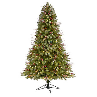 Nearly Natural 6.5 Ft. Lightly Frosted Big Sky Spruce Artificial Christmas Tree, , large