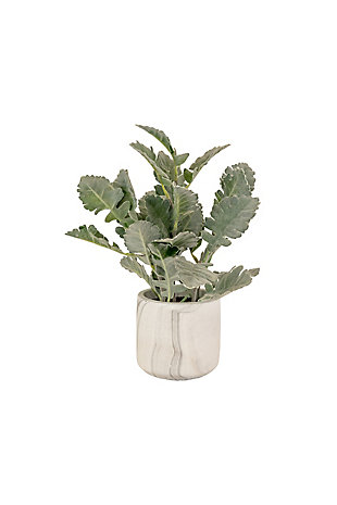 Artificial Plant In a Faux Marble Pot, , rollover