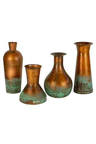 Two-Toned Copper Vases Set, , large