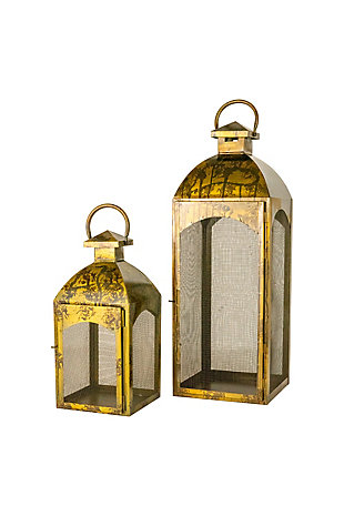 Set of Two Bronze Lanterns, , large