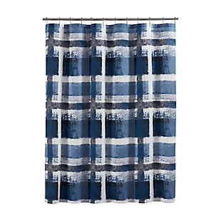 Oscar Oliver Percy Shower Curtain, Navy Blue, large