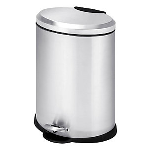 Honey-Can-Do 12L Oval Stainless Steel Step Can, , large