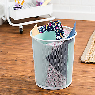 Honey-Can-Do Mesh Metal Trash Can, , rollover