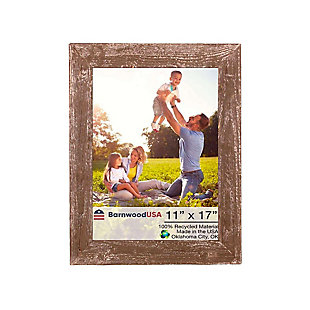 Rustic Farmhouse 11 X 17" Picture Frame - 100% Reclaimed Wood, Espresso, , large