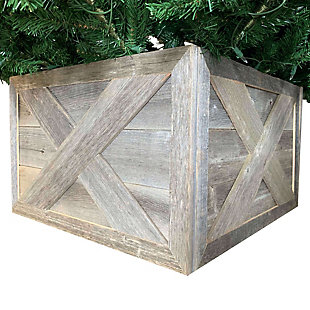 Intriguing Wooden Tree Box Collar - 100% Reclaimed & Recycled Wood, , large