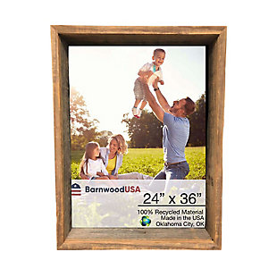 Abstract Rustic Farmhouse 24 X 36" Shadow Box Picture Frame - 100% Reclaimed And Recycled Wood, , large
