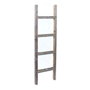 Gray 4 Ft. Rustic Farmhouse Decorative Ladder, , large