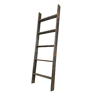 Gray 5 Ft. Rustic Farmhouse Blanket Ladder - 100% Recycled And Reclaimed Wood, , large