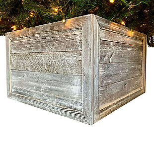 Tree Box - 100% Reclaimed & Recycled Wood, White Wash, , large