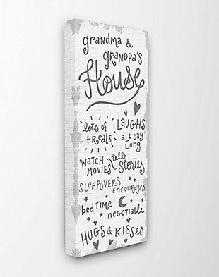 Grandparents House Family Home 13x30 Canvas Wall Art, Multi, large