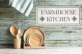 Farmhouse Kitchen Typography 7x17 Wall Plaque, , rollover