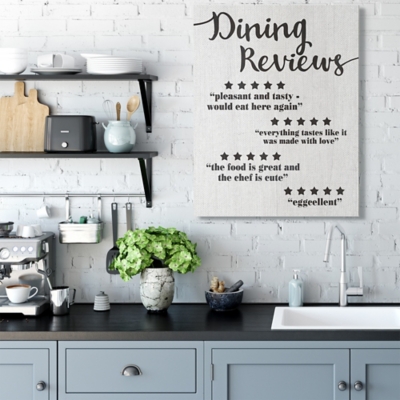 Dining Reviews Five Star Kitchen 36x48 Canvas Wall Art, Multi, large