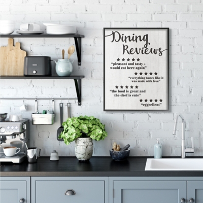 Dining Reviews Five Star Kitchen 24x30 Black Frame Wall Art, Multi, large