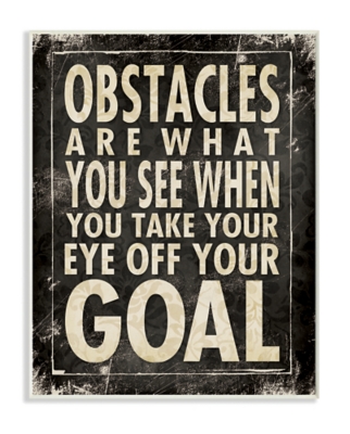 Obstacles Are What You See Inspirational Art 10x15 Wall Plaque, , large