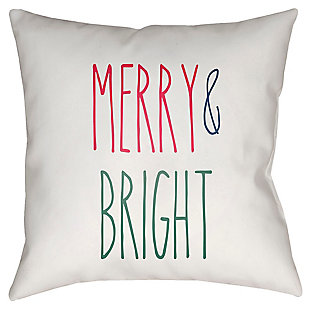 Bring a touch of merriment anywhere you see fit with this indoor-outdoor holiday accent pillow. Weather-safe durability is simply a bright idea.Polyester cover | Polyester fill | Safe for outdoor use | Antimicrobial; made for indoor/outdoor use | Made in u.s.a. | Spot clean