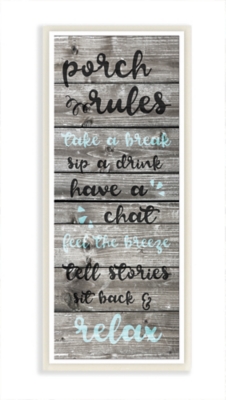 Stupell Industries Porch Rules Wall Art, Multi