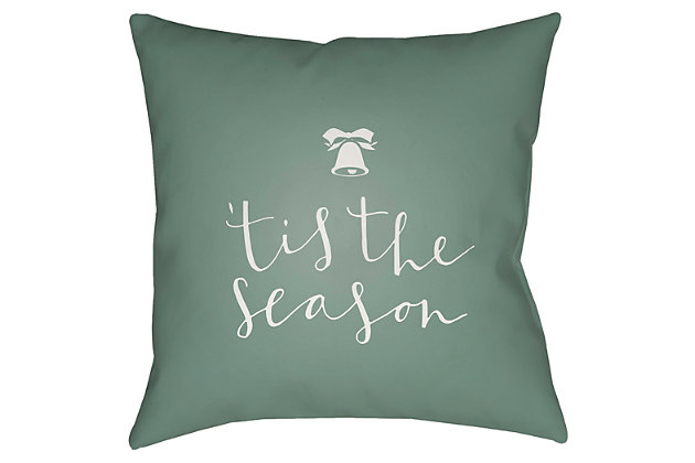 Tis the season for simply beautiful style. Crafted for indoor-outdoor use, this holiday accent pillow adds a fresh seasonal touch wherever you see fit.Polyester cover | Polyester fill | Safe for outdoor use | Antimicrobial; made for indoor/outdoor use | Made in u.s.a. | Spot clean