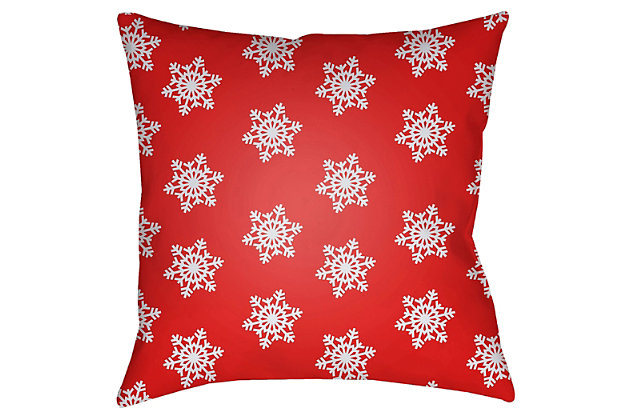 Let it snow, inside or out. Crafted for indoor-outdoor use, this simply chic snowflake pillow makes it a season for style anywhere and everywhere.Polyester cover | Polyester fill | Safe for outdoor use | Antimicrobial; made for indoor/outdoor use | Made in u.s.a. | Spot clean