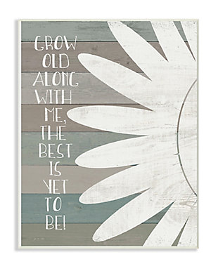 Grow Old Along With Me 13x19 Wall Plaque, Multi, large