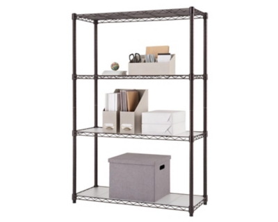 TRINITY 4-Tier 36x14x54 Wire Shelving NSF with Liners, , large