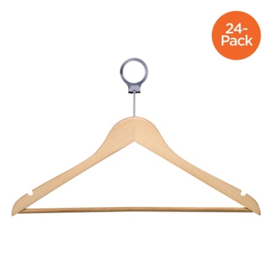 Honey-Can-Do Maple Hotel Suit Hangers, , rollover