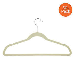 Honey-Can-Do Flocked Suit Hangers (Set of 50), White, large