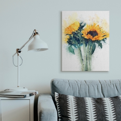 Stupell Industries Sunflower Assortment with Watercolor Wall Art, Multi