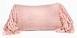 TOV Afrino Wool Blush Pillow, Pink, large