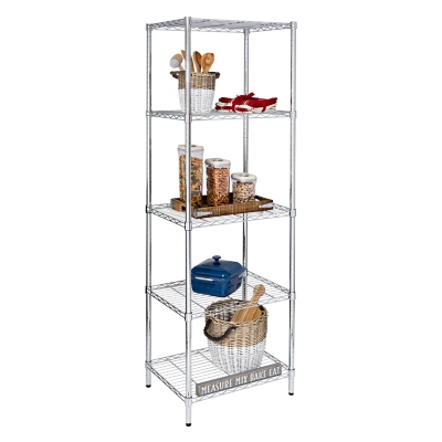 Honey-Can-Do Five Tier Adjustable Shelving Unit, , large