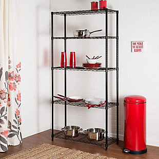 Honey-Can-Do Five Tier Adjustable Shelving Unit, , rollover