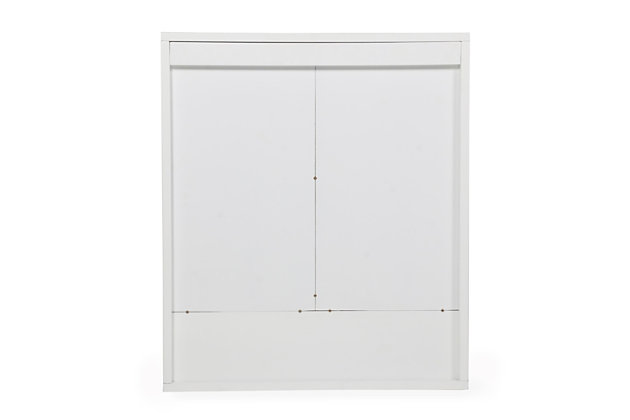 Draper 28 inch H x 24 inch W Double Door Wall Bath Cabinet in Pure ...