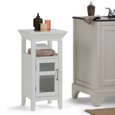 A600019136 Avington Floor Storage Bathroom Cabinet, Pure Whit sku A600019136