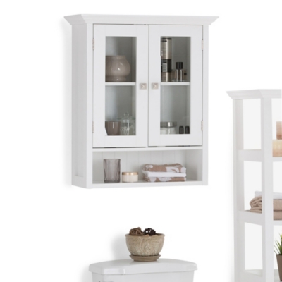 Simpli Home Acadian Double Door Wall Bath Cabinet, , large