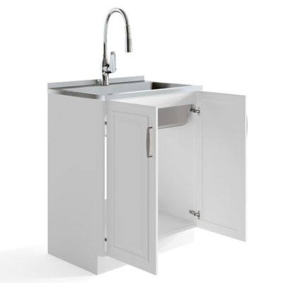 PRESENZA All-in-One 28-in Utility Sink with Faucet and Laundry