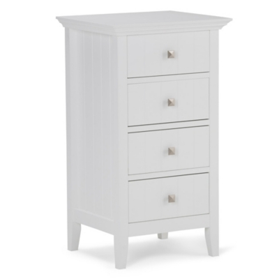 Simpli Home Acadian Four Drawer Floor Storage Bath Cabinet, , large