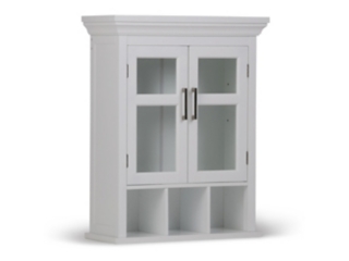 Avington Two Door Wall Bathroom Cabinet with Cubbies