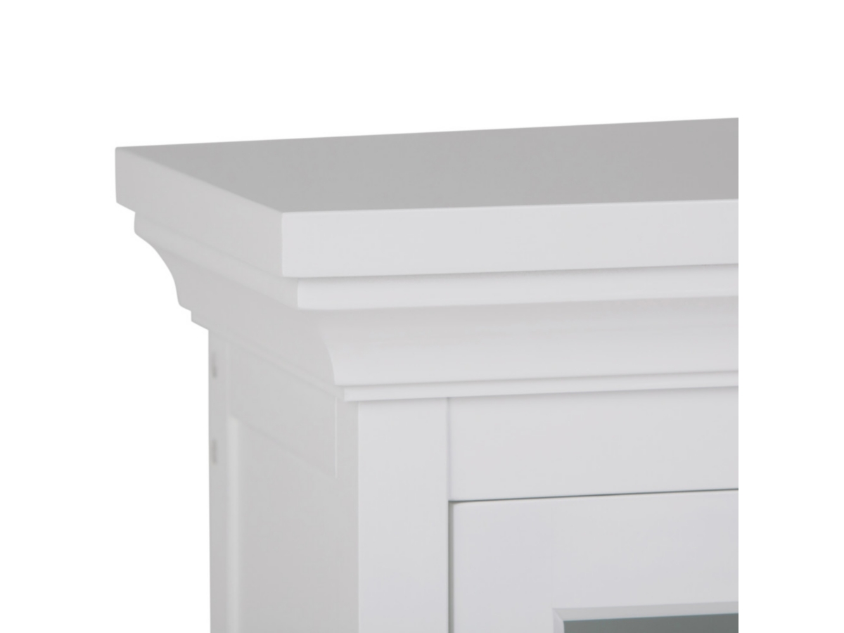 Simpli Home Avington Two Door Wall Bath Cabinet with Cubbies, , large